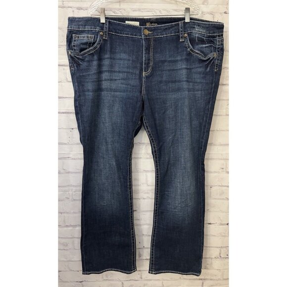 Kut From The Kloth 22W Natalie High Rise Bootcut Plus‎ Size Blue Jeans Stretch - Picture 1 of 10
